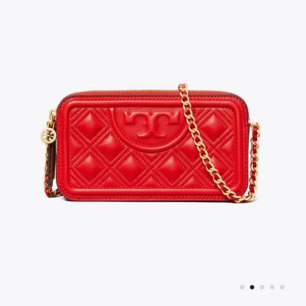 Tory Burch Red Double Zip Mini Bag